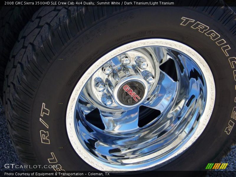 Summit White / Dark Titanium/Light Titanium 2008 GMC Sierra 3500HD SLE Crew Cab 4x4 Dually