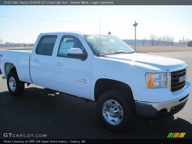 Summit White / Light Cashmere 2010 GMC Sierra 2500HD SLT Crew Cab 4x4