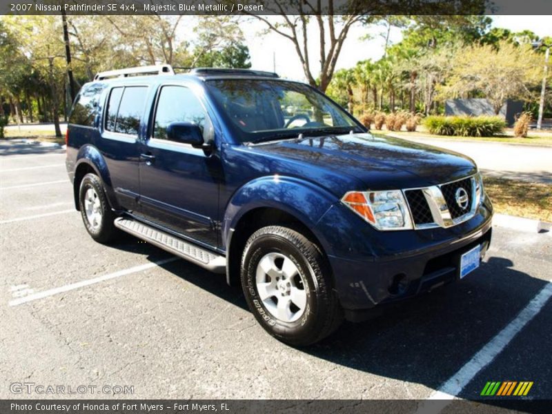 Majestic Blue Metallic / Desert 2007 Nissan Pathfinder SE 4x4
