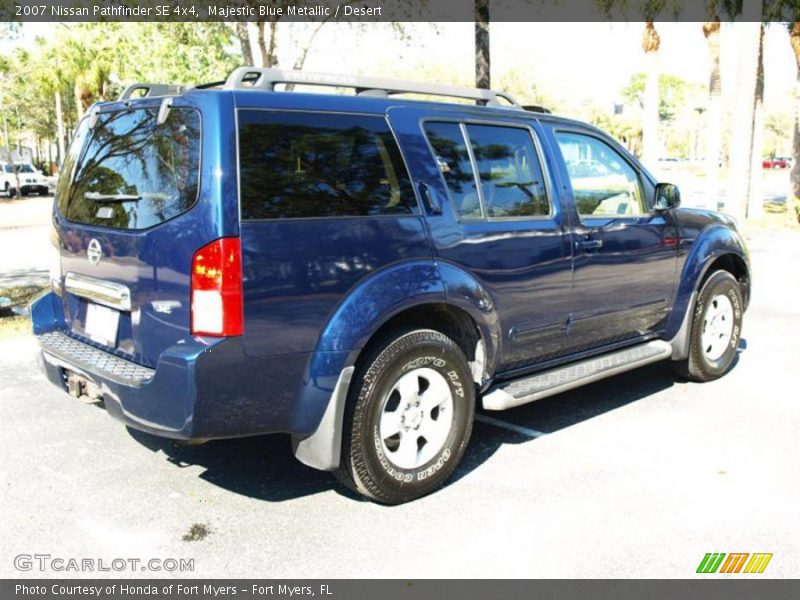 Majestic Blue Metallic / Desert 2007 Nissan Pathfinder SE 4x4