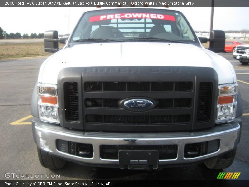 Oxford White / Medium Stone Grey 2008 Ford F450 Super Duty XL Regular Cab 4x4 Dually Commerical