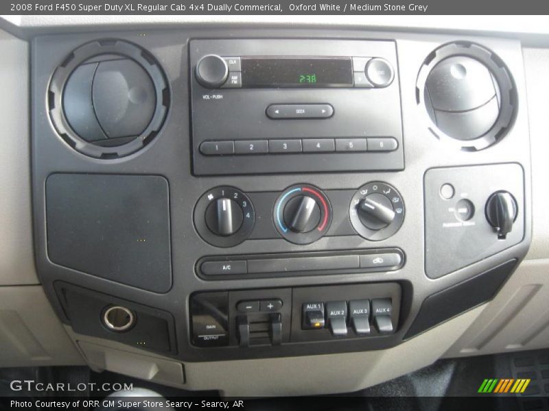 Oxford White / Medium Stone Grey 2008 Ford F450 Super Duty XL Regular Cab 4x4 Dually Commerical