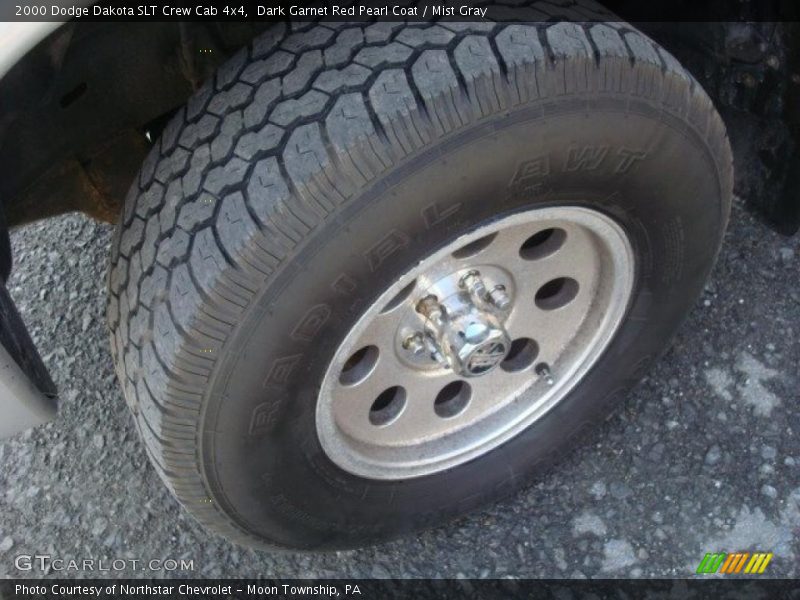Dark Garnet Red Pearl Coat / Mist Gray 2000 Dodge Dakota SLT Crew Cab 4x4