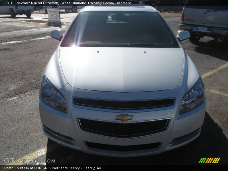 White Diamond Tricoat / Cocoa/Cashmere 2010 Chevrolet Malibu LT Sedan
