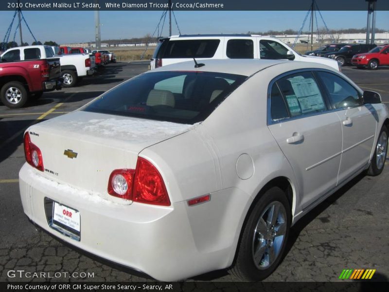 White Diamond Tricoat / Cocoa/Cashmere 2010 Chevrolet Malibu LT Sedan