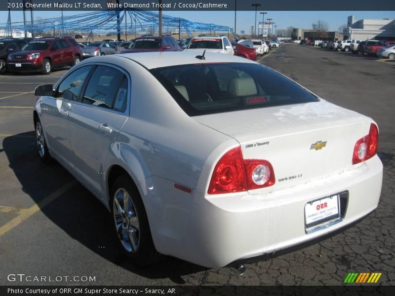 White Diamond Tricoat / Cocoa/Cashmere 2010 Chevrolet Malibu LT Sedan