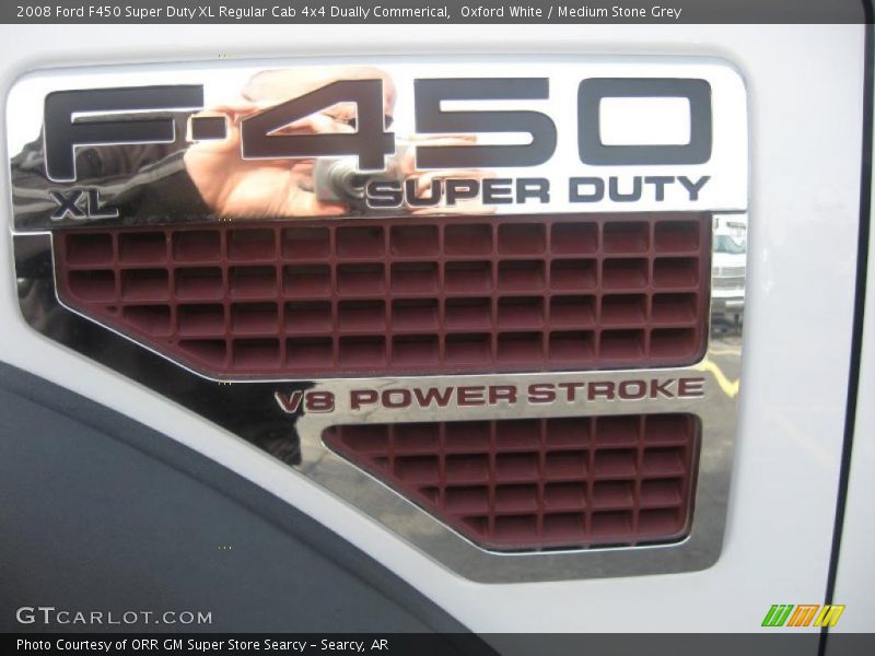 Oxford White / Medium Stone Grey 2008 Ford F450 Super Duty XL Regular Cab 4x4 Dually Commerical