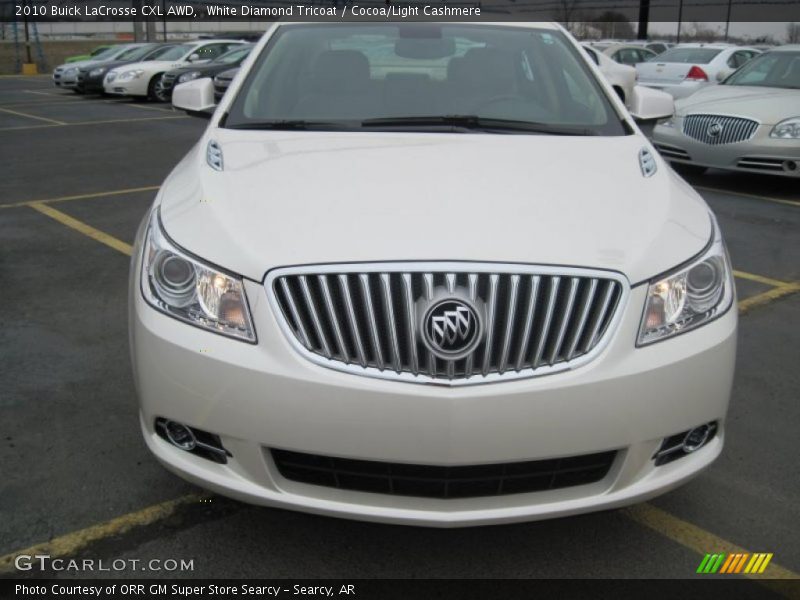White Diamond Tricoat / Cocoa/Light Cashmere 2010 Buick LaCrosse CXL AWD