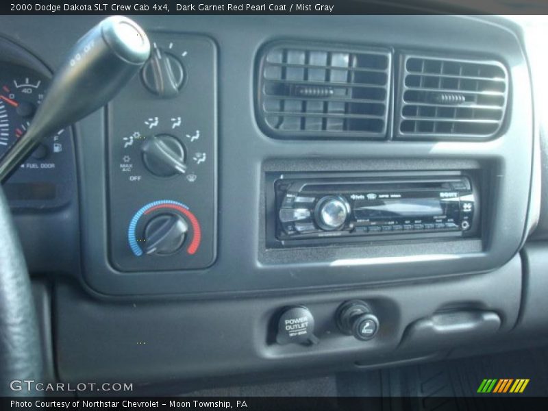 Dark Garnet Red Pearl Coat / Mist Gray 2000 Dodge Dakota SLT Crew Cab 4x4