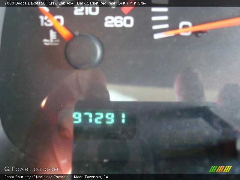 Dark Garnet Red Pearl Coat / Mist Gray 2000 Dodge Dakota SLT Crew Cab 4x4