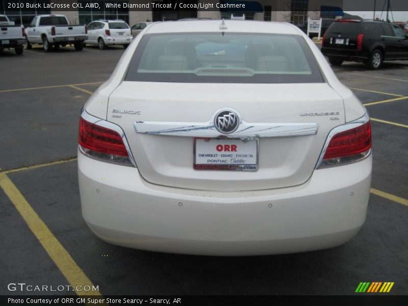 White Diamond Tricoat / Cocoa/Light Cashmere 2010 Buick LaCrosse CXL AWD