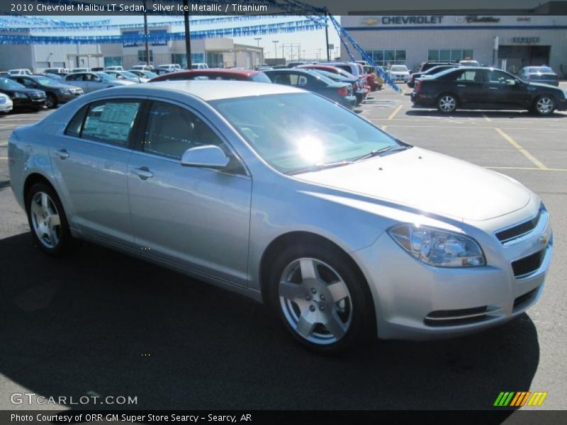Silver Ice Metallic / Titanium 2010 Chevrolet Malibu LT Sedan