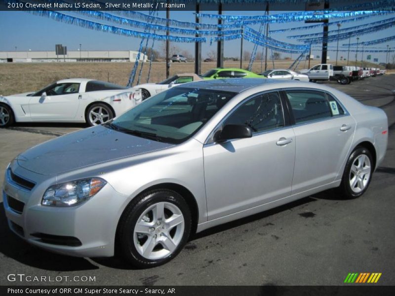 Silver Ice Metallic / Titanium 2010 Chevrolet Malibu LS Sedan