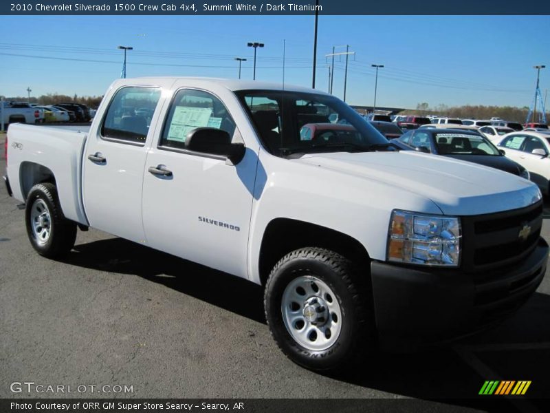 Summit White / Dark Titanium 2010 Chevrolet Silverado 1500 Crew Cab 4x4