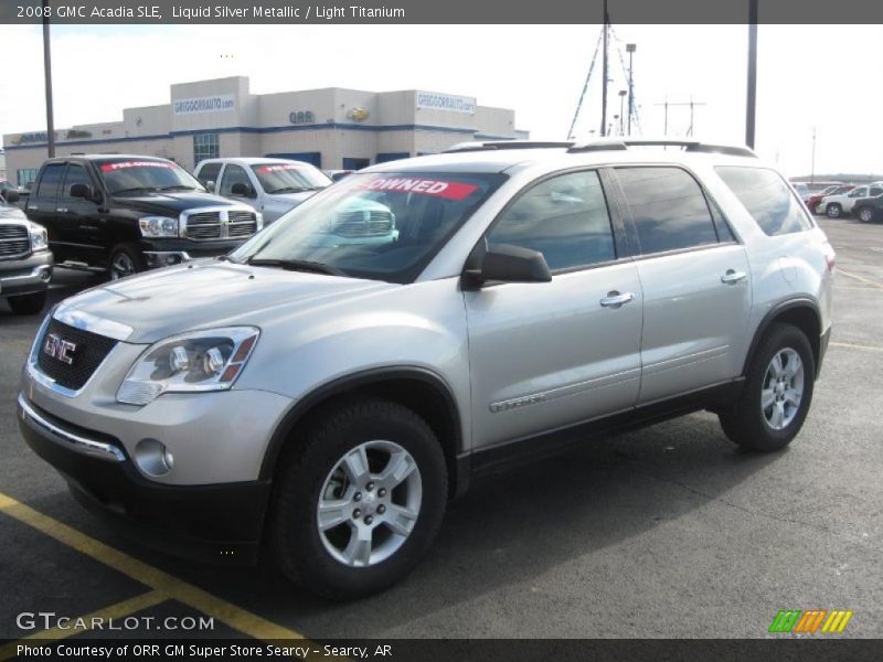 Liquid Silver Metallic / Light Titanium 2008 GMC Acadia SLE