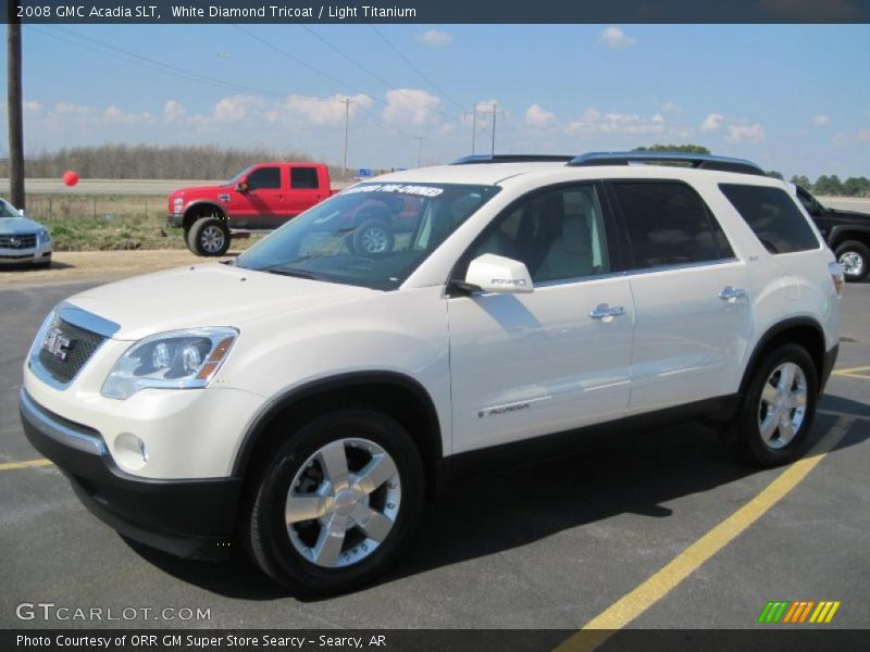 White Diamond Tricoat / Light Titanium 2008 GMC Acadia SLT