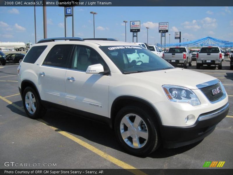 White Diamond Tricoat / Light Titanium 2008 GMC Acadia SLT