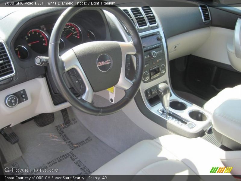 White Diamond Tricoat / Light Titanium 2008 GMC Acadia SLT