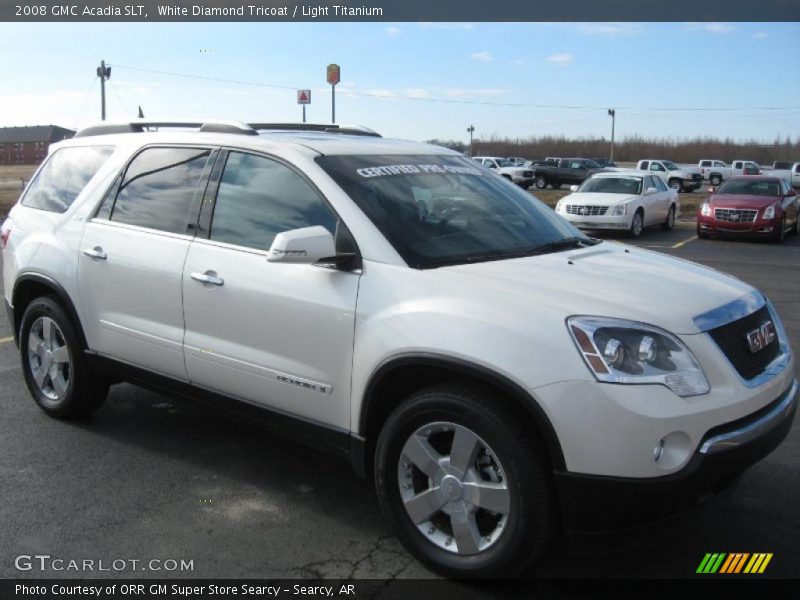 White Diamond Tricoat / Light Titanium 2008 GMC Acadia SLT
