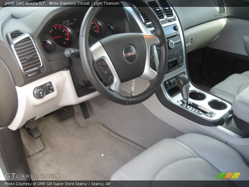 White Diamond Tricoat / Light Titanium 2008 GMC Acadia SLT
