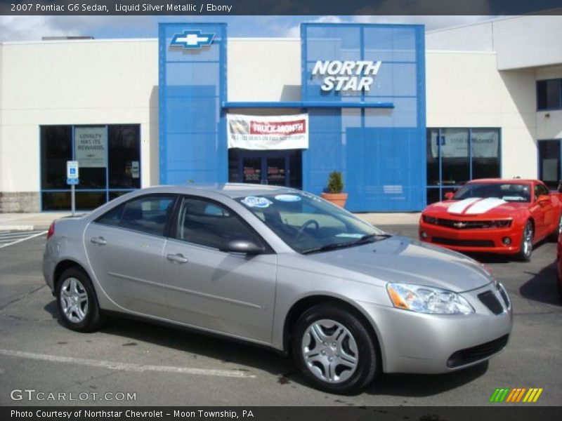 Liquid Silver Metallic / Ebony 2007 Pontiac G6 Sedan