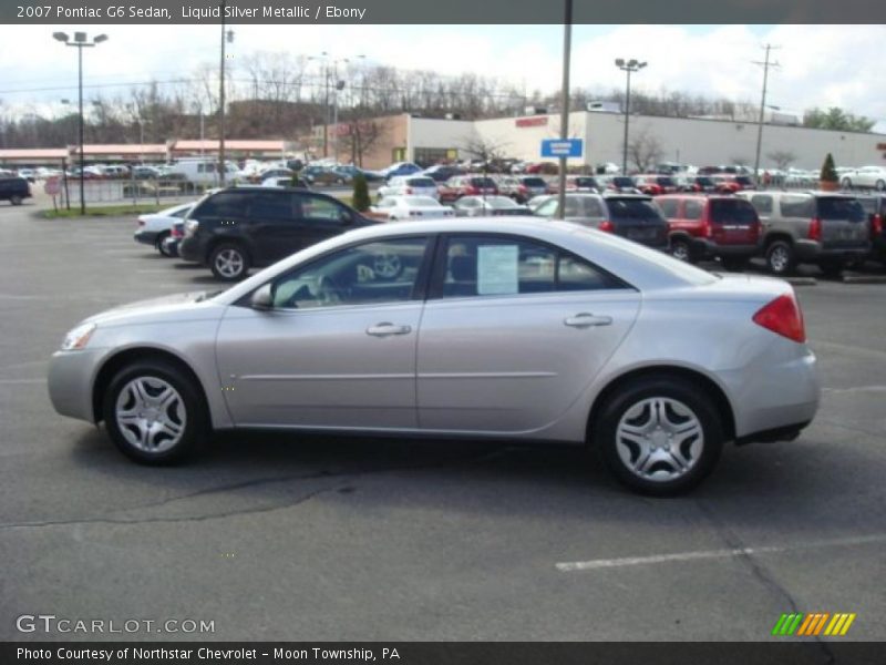 Liquid Silver Metallic / Ebony 2007 Pontiac G6 Sedan
