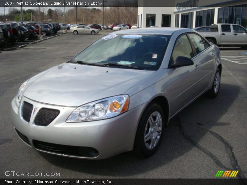 Liquid Silver Metallic / Ebony 2007 Pontiac G6 Sedan
