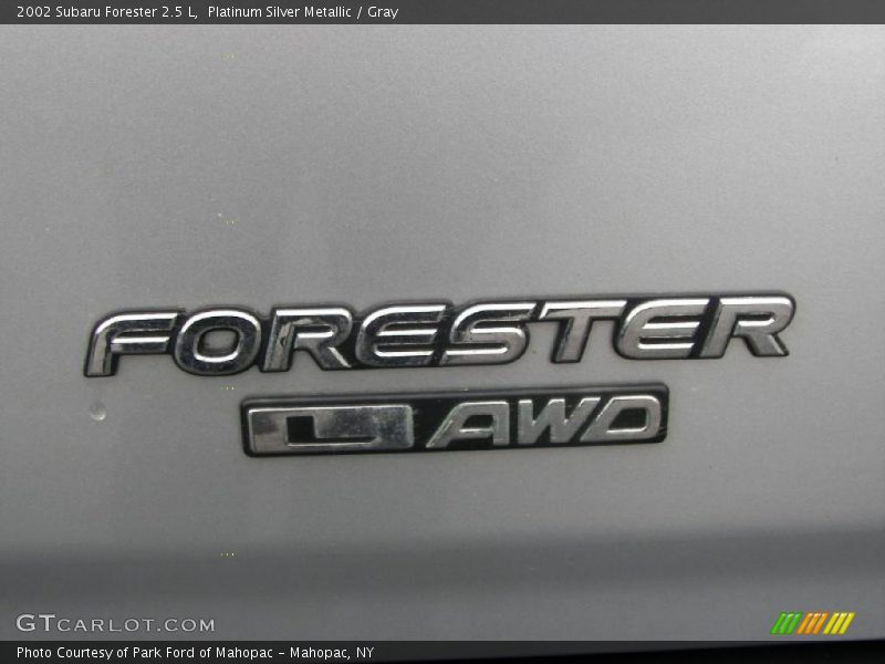 Platinum Silver Metallic / Gray 2002 Subaru Forester 2.5 L