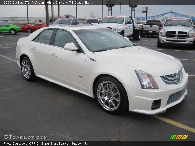 White Diamond Tri-Coat / Ebony 2009 Cadillac CTS -V Sedan