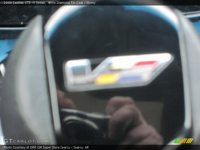 White Diamond Tri-Coat / Ebony 2009 Cadillac CTS -V Sedan