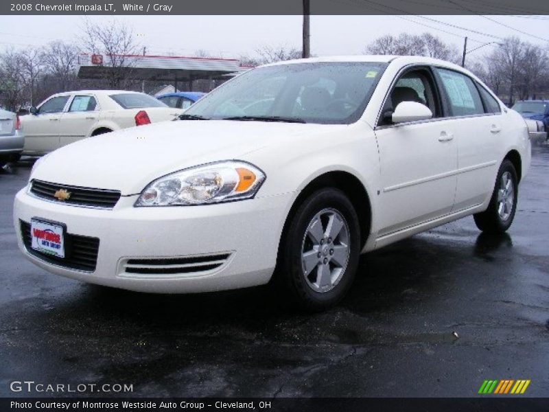 White / Gray 2008 Chevrolet Impala LT