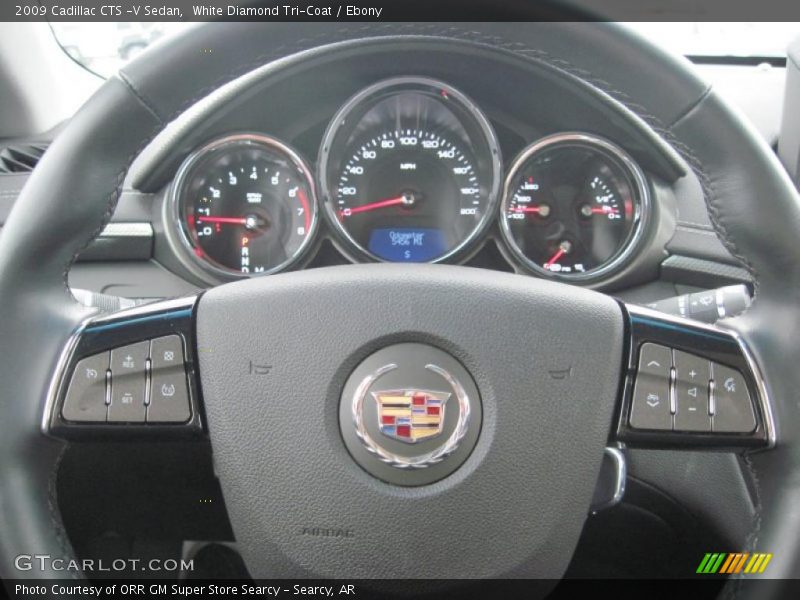 White Diamond Tri-Coat / Ebony 2009 Cadillac CTS -V Sedan
