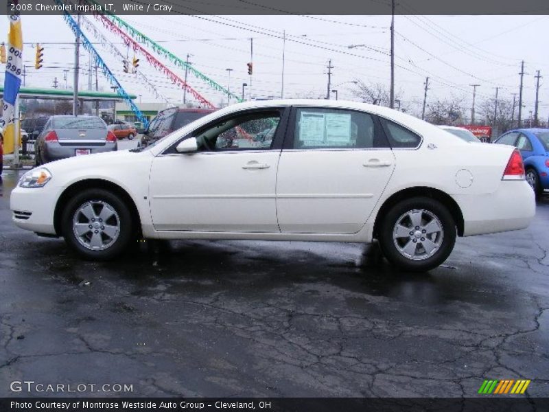 White / Gray 2008 Chevrolet Impala LT