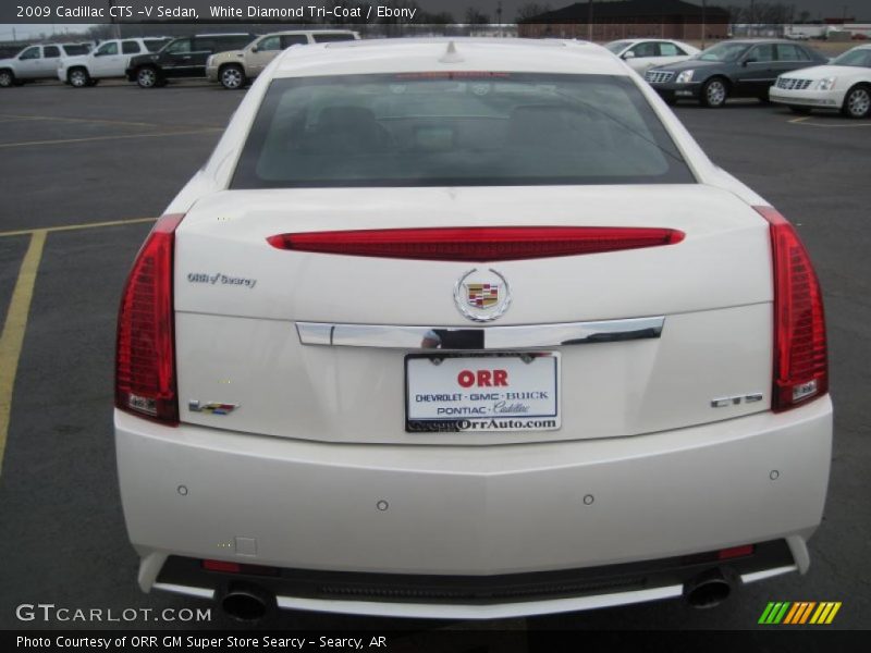 White Diamond Tri-Coat / Ebony 2009 Cadillac CTS -V Sedan