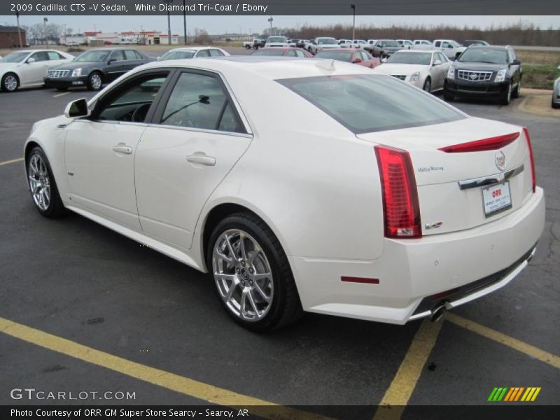 White Diamond Tri-Coat / Ebony 2009 Cadillac CTS -V Sedan