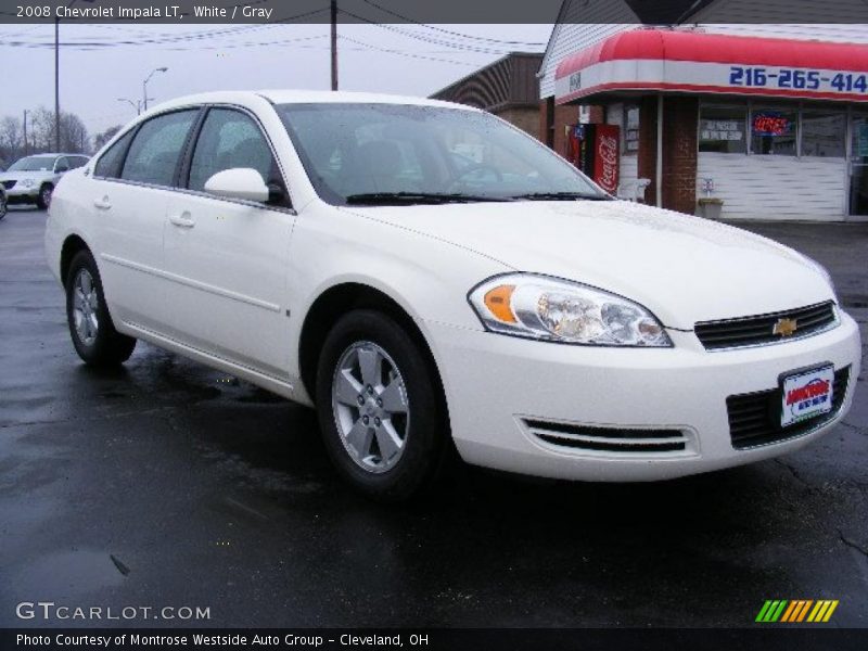 White / Gray 2008 Chevrolet Impala LT