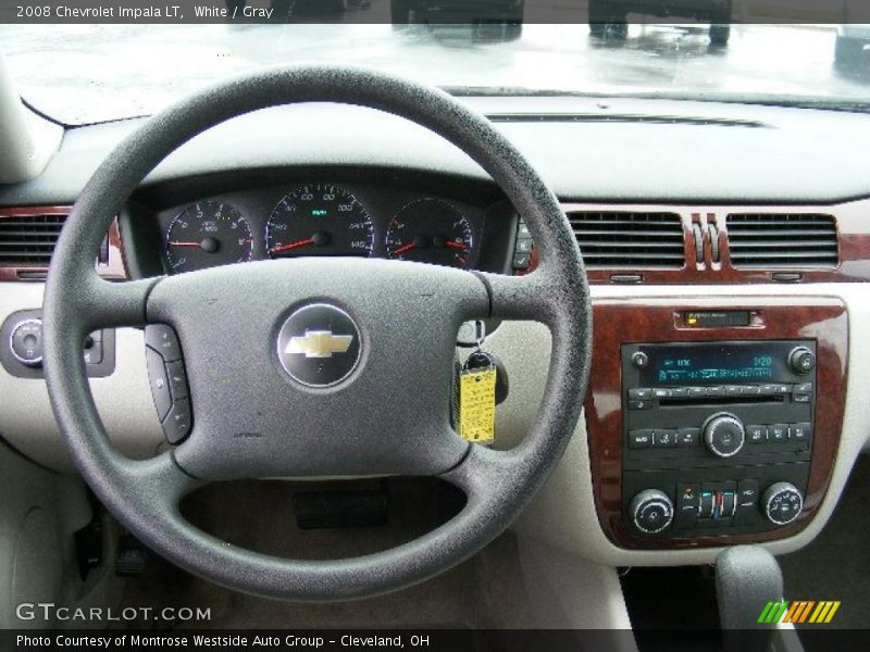 White / Gray 2008 Chevrolet Impala LT