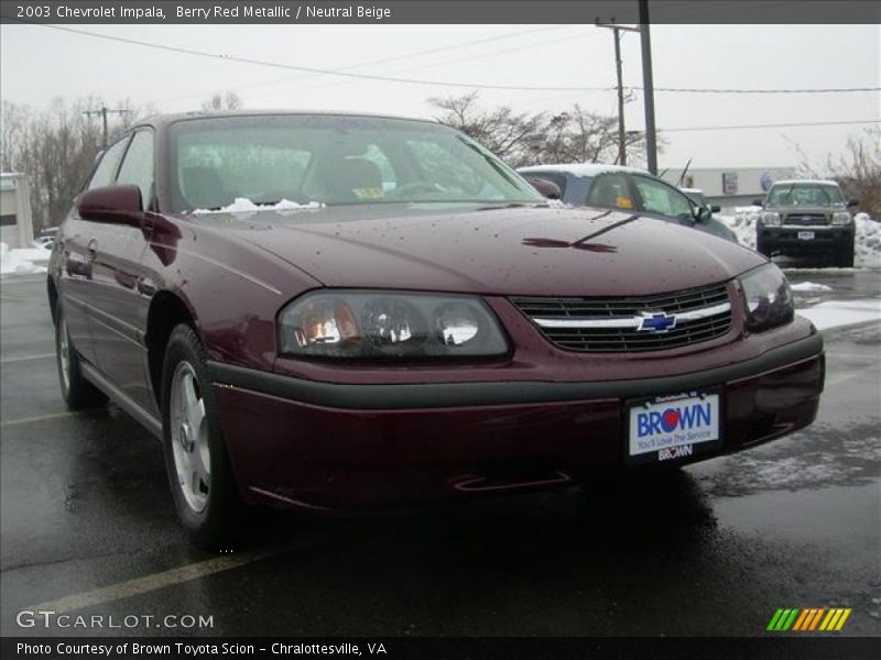 Berry Red Metallic / Neutral Beige 2003 Chevrolet Impala