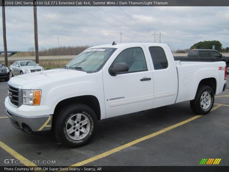 Summit White / Dark Titanium/Light Titanium 2009 GMC Sierra 1500 SLE Z71 Extended Cab 4x4