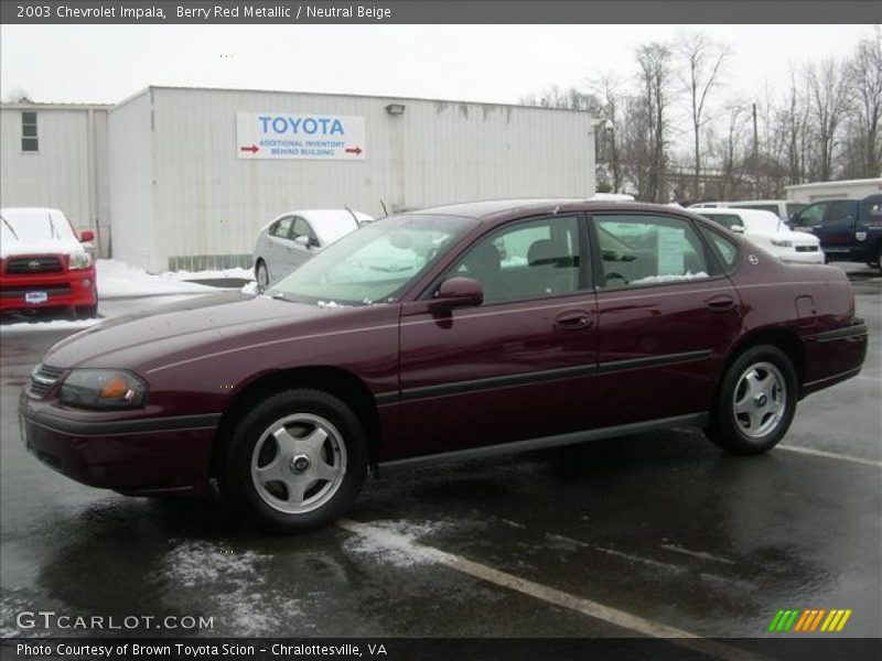 Berry Red Metallic / Neutral Beige 2003 Chevrolet Impala