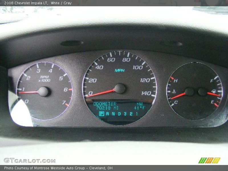 White / Gray 2008 Chevrolet Impala LT
