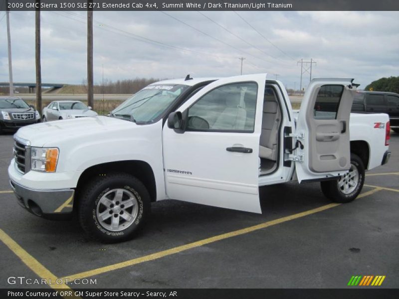 Summit White / Dark Titanium/Light Titanium 2009 GMC Sierra 1500 SLE Z71 Extended Cab 4x4
