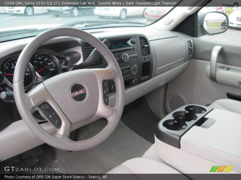 Summit White / Dark Titanium/Light Titanium 2009 GMC Sierra 1500 SLE Z71 Extended Cab 4x4