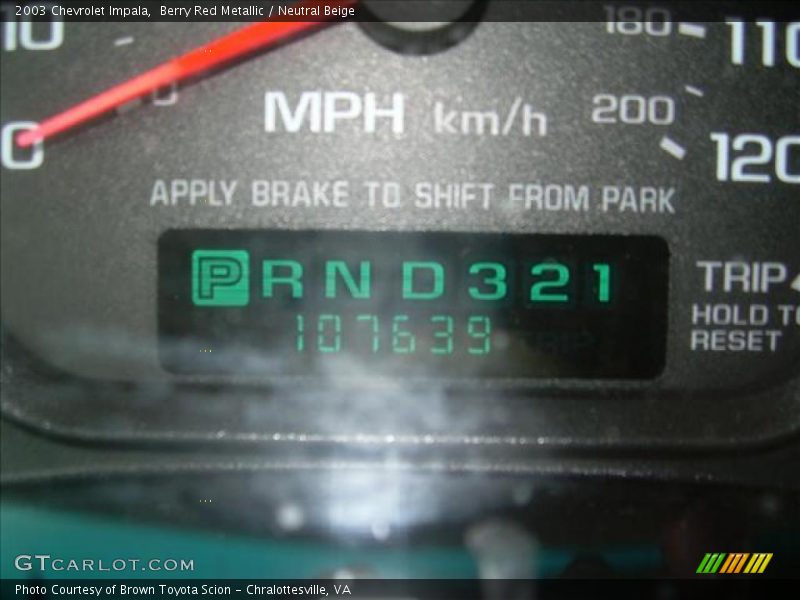 Berry Red Metallic / Neutral Beige 2003 Chevrolet Impala