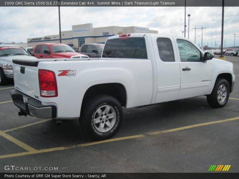 Summit White / Dark Titanium/Light Titanium 2009 GMC Sierra 1500 SLE Z71 Extended Cab 4x4