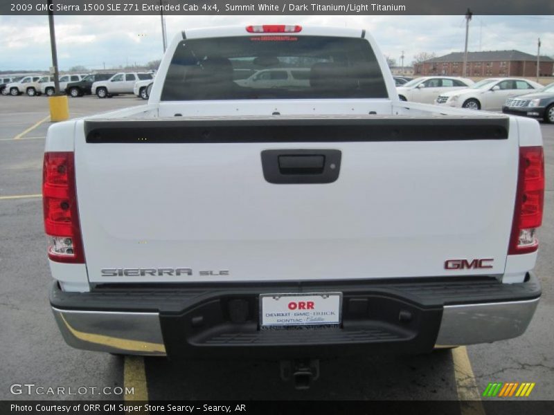 Summit White / Dark Titanium/Light Titanium 2009 GMC Sierra 1500 SLE Z71 Extended Cab 4x4