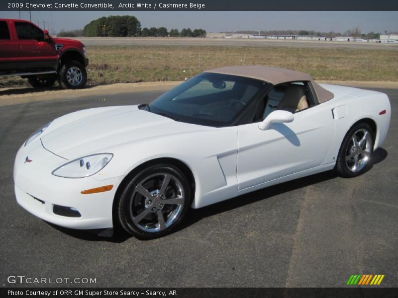 Arctic White / Cashmere Beige 2009 Chevrolet Corvette Convertible