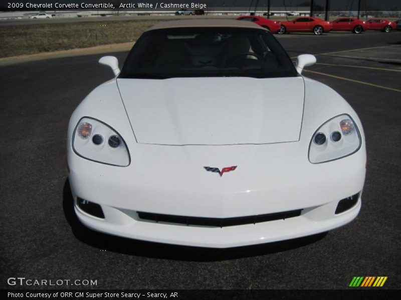 Arctic White / Cashmere Beige 2009 Chevrolet Corvette Convertible