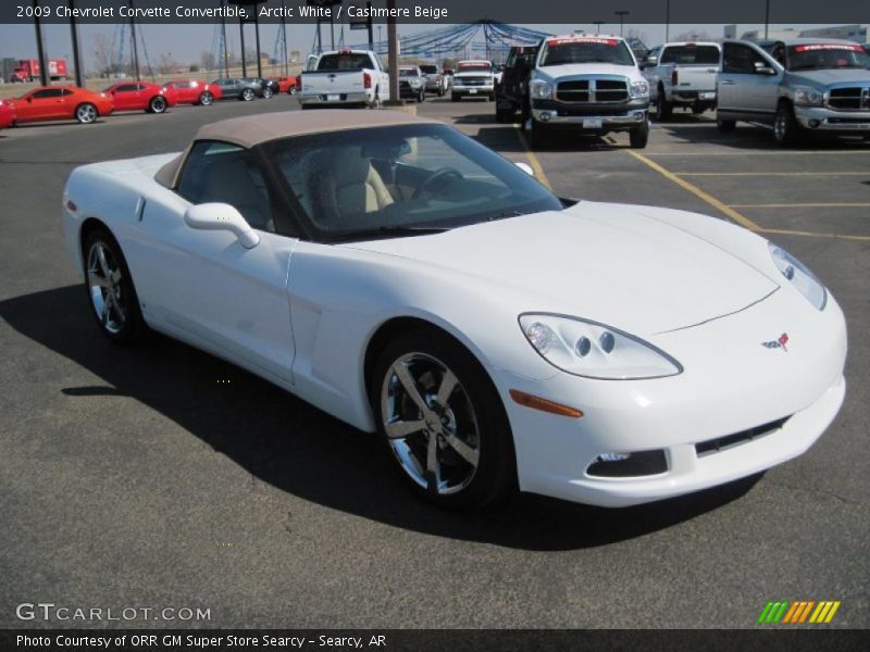 Arctic White / Cashmere Beige 2009 Chevrolet Corvette Convertible