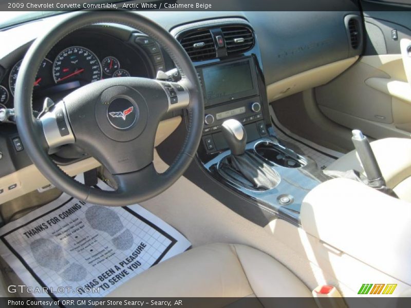 Arctic White / Cashmere Beige 2009 Chevrolet Corvette Convertible